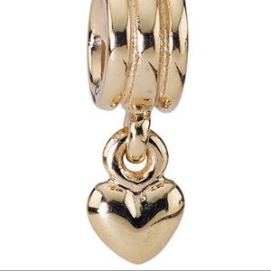 Pandora 14 karat gold heart charm